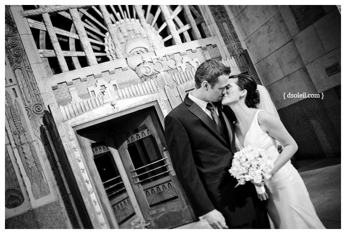 Wedding photo in downtown Vancouver
