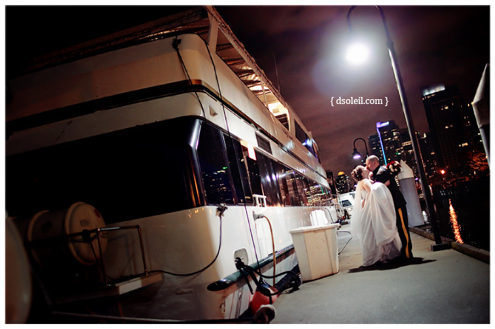 Wedding boat cruise photo Sunset Bay Yacht Charters Boat Cruise Wedding | Sneak Preview: Stephanie + Ian