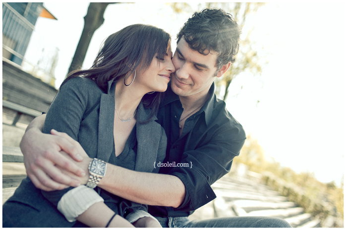 Engagement photo session at Playland