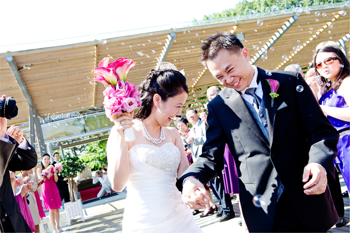 Wedding recessional at Celebration Pavilion Wedding recessional at Celebration Pavilion