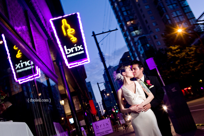Brix Restaurant wedding photo