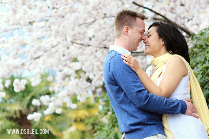 Engagement portraits with Cherry Blossoms in Vancouver (1)