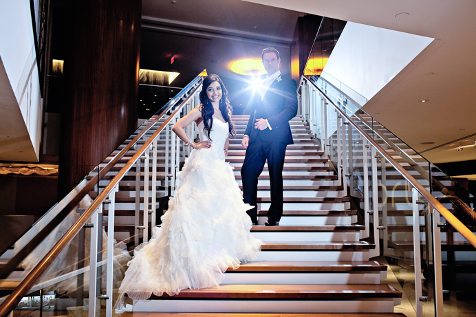 Wedding photo inside the Fairmont Pacific Rim Hotel Wedding photo inside the Fairmont Pacific Rim Hotel
