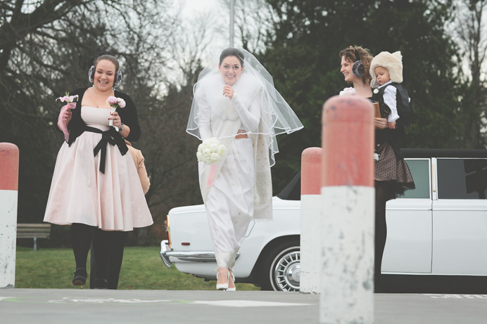 Wedding ceremony Brockton Point Stanley Park Tea House in Stanley Park Wedding on New Years Day | Linnie + Nico