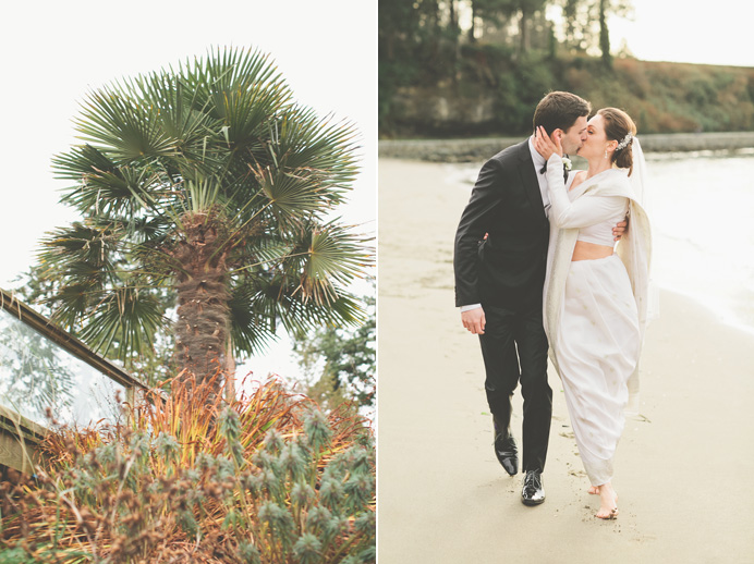 Stanley Park beach Tea House in Stanley Park Wedding on New Years Day | Linnie + Nico