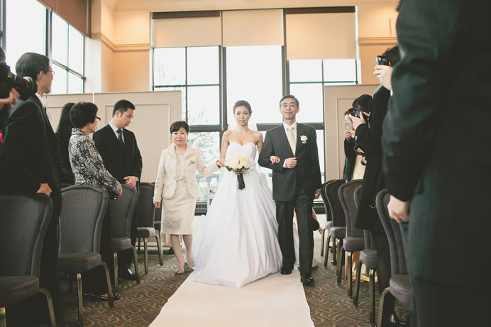 Swaneset indoor Wedding ceremony Swan e set Bay Wedding in Pitt Meadows | Anna + Shawn