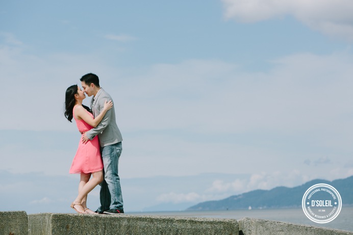 Beach wedding engagement photos in Vancouver
